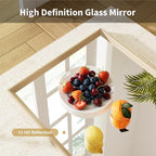 Oak Wood Effect Framed Wall Mirror, 30x48 Rectangle Mirror, Anti-desilvering - Image 7
