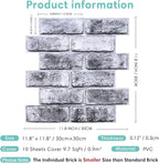 Commomy 3D Faux Brick Wall Panels Peel and Stick - Image 4