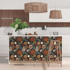Laatse Rustic Boho Wallpaper Peel and Stick, Vintage Dark Brown Floral Contact - Image 5
