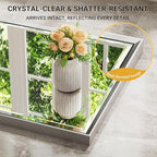 Silver Bathroom Mirror, 24x36 Inch Beveled Vanity Mirror - Image 3
