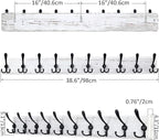 SKOLOO Rustic Large Wall Mounted Coat Rack-38.6'' Long Coat Rack - Image 5