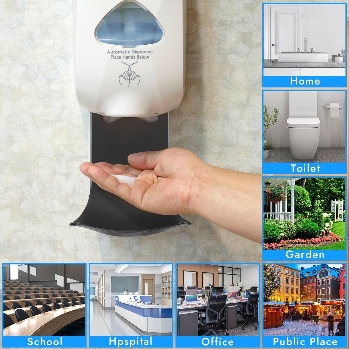 10PCS Dispenser Drip Tray Wall Mount Soap Dispenser Bracket,Laundry Detergent Drip Catcher Prevent Dripping and Spraying, Easy to Clean(Black)