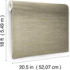 NuWallpaper Neutral Grasscloth Peel and Stick Wallpaper, Textured Removable - Image 2