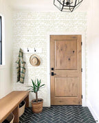 Peel and Stick Wallpaper Boho Wallpaper Geometric Beige and White Contact Paper - Image 7