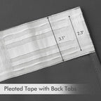 MIULEE Back Tab Grey Blackout Curtains 108 Inch Long 2 Panels Set - Image 4
