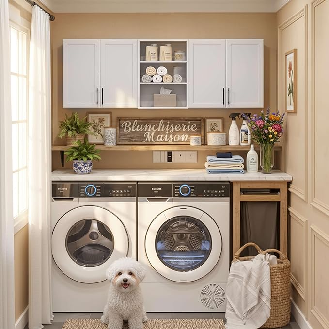 Furnaza Wall Cabinets for Laundry Room, Shaker Wall Mounted Kitchen Cabinets - Image 3