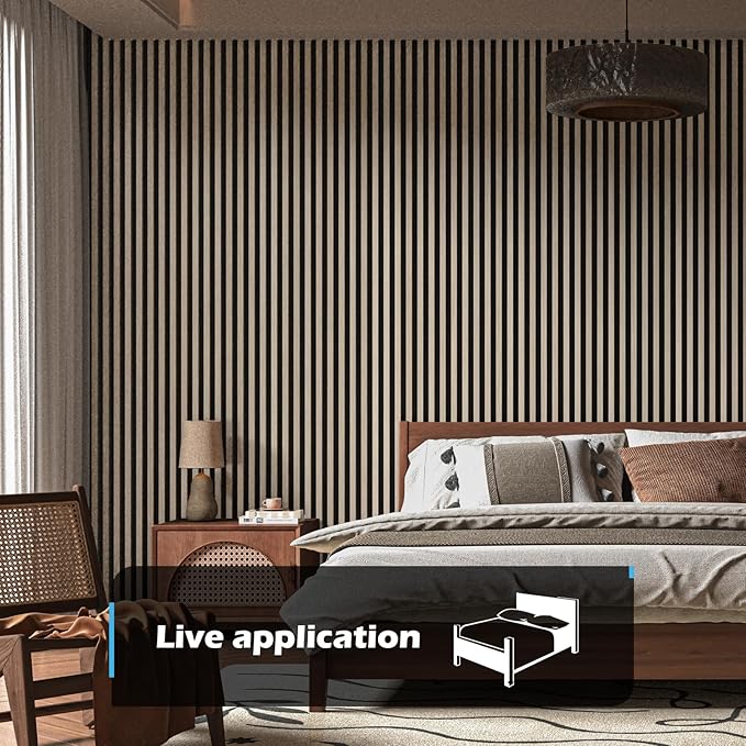 Art3d 4-Pack 108" x 12" Acoustic Wood Panels - Image 2