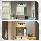 DORESshop 20 Inch Upgraded Bathroom Light Fixtures, 3-Light Black Bathroom - Image 5
