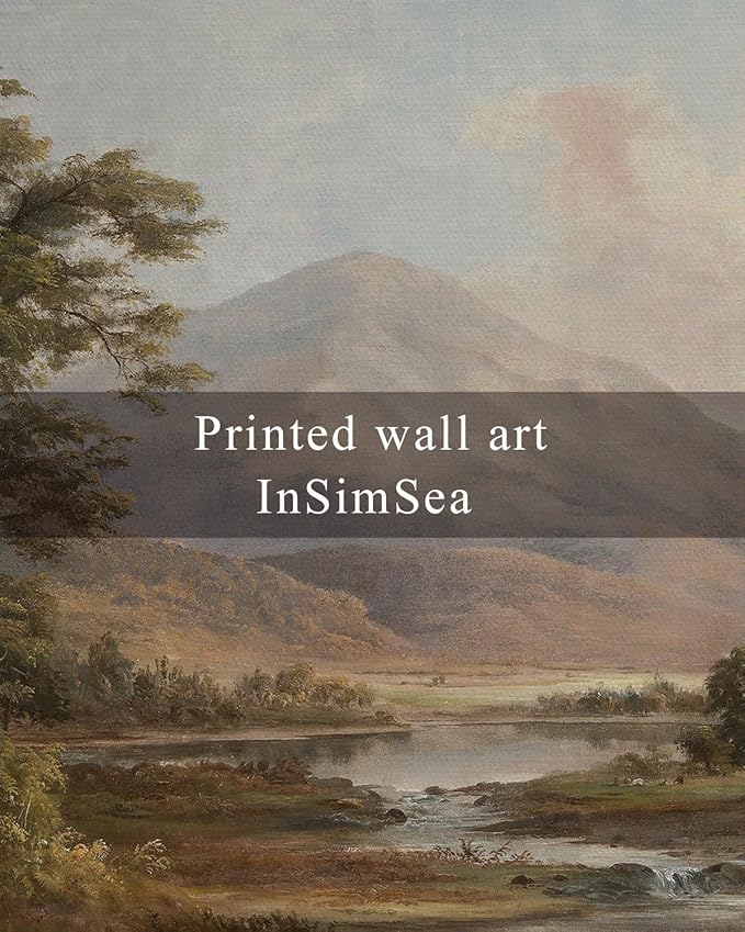 InSimSea Framed Canvas Wall Art, Vintage Landscape Painting, Rustic Nature - Image 7