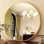 HARRITPURE Round Mirror 19.6 Gold Wall Mounted Circle Mirrors Vanity Mirror - Image 9