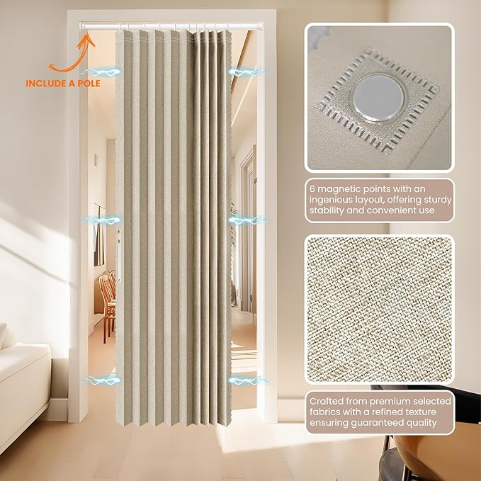 AJAZZ Blackout Magnetic Door Curtain - Image 5