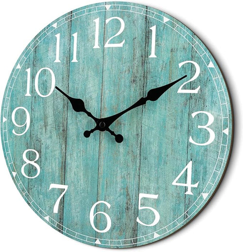 14 Inch Teal Wall Clock by HYLANDA