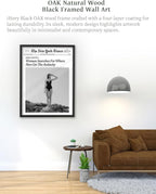 iHery Premium Natural Black OAK Wood 12x16in Trendy Framed Wall Art, Retro - Image 2