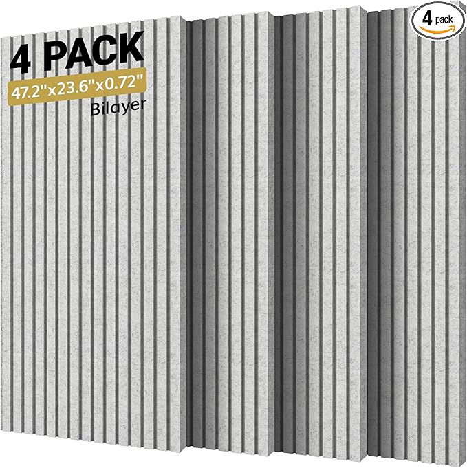 TONOR Dual-Layer Thickened Acoustic Wall Panels Self Adhesive, 4 Pack by TONOR