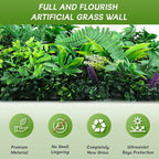 Artificial Grass Wall Panels 20"x20", Hedge Green Wall Decor Backdrop, UV-Anti - Image 4