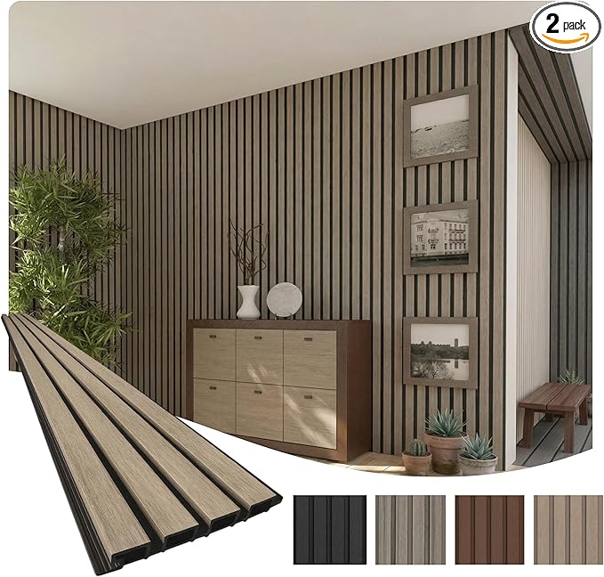 From Plain to Beautiful in Hours WPC Exterior Wall Slat Panels Waterproof by DecorativeCeilingTiles