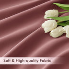 MIULEE Dusty Rose Back Tab Blackout Curtains 120 Inch Long 2 Panels Set - Image 6