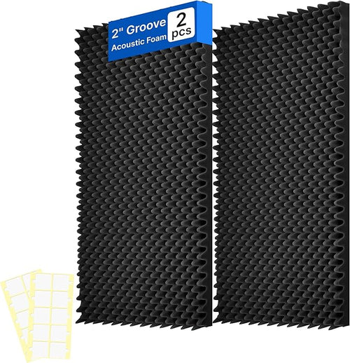 2 Pack Sound Proof Foam Panels for Walls, High Density Egg Crate Sound by Unknown
