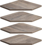 Fun Memories Corner Shelf Wall Mount, Corner Floating Shelves, Rustic Wood Wall by FunMemories