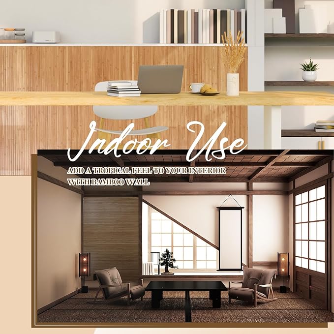 Juexica 6 Pcs Natural Bamboo Wall Panel - Image 7