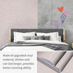 Beige Grasscloth Peel and Stick Wallpaper, Modern Textured Contact Paper - Image 9