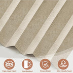 AJAZZ Blackout Accordion Door Curtain 98"x78" Cream Yellow - Image 7