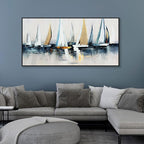 Canvas Wall Art Abstract Wall Decor Sailboat Picture Framed Artwork Modern - Image 5