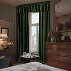 NICETOWN Velvet Cafe Windows Valance, Olive Green Window Treatment - Image 5