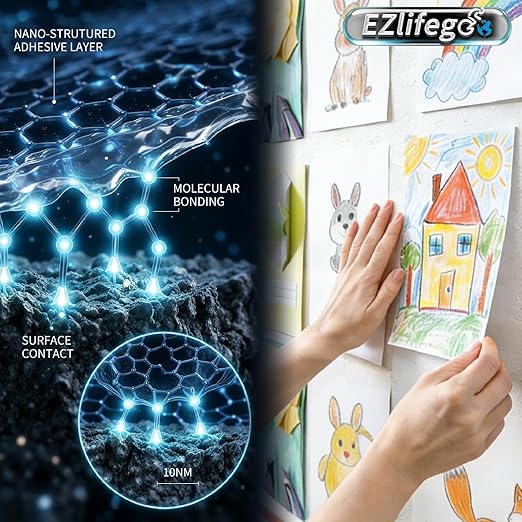 EZlifego Double Sided Tape Heavy Duty, Nano Adhesive Mounting Tape Wall Decor - Image 8