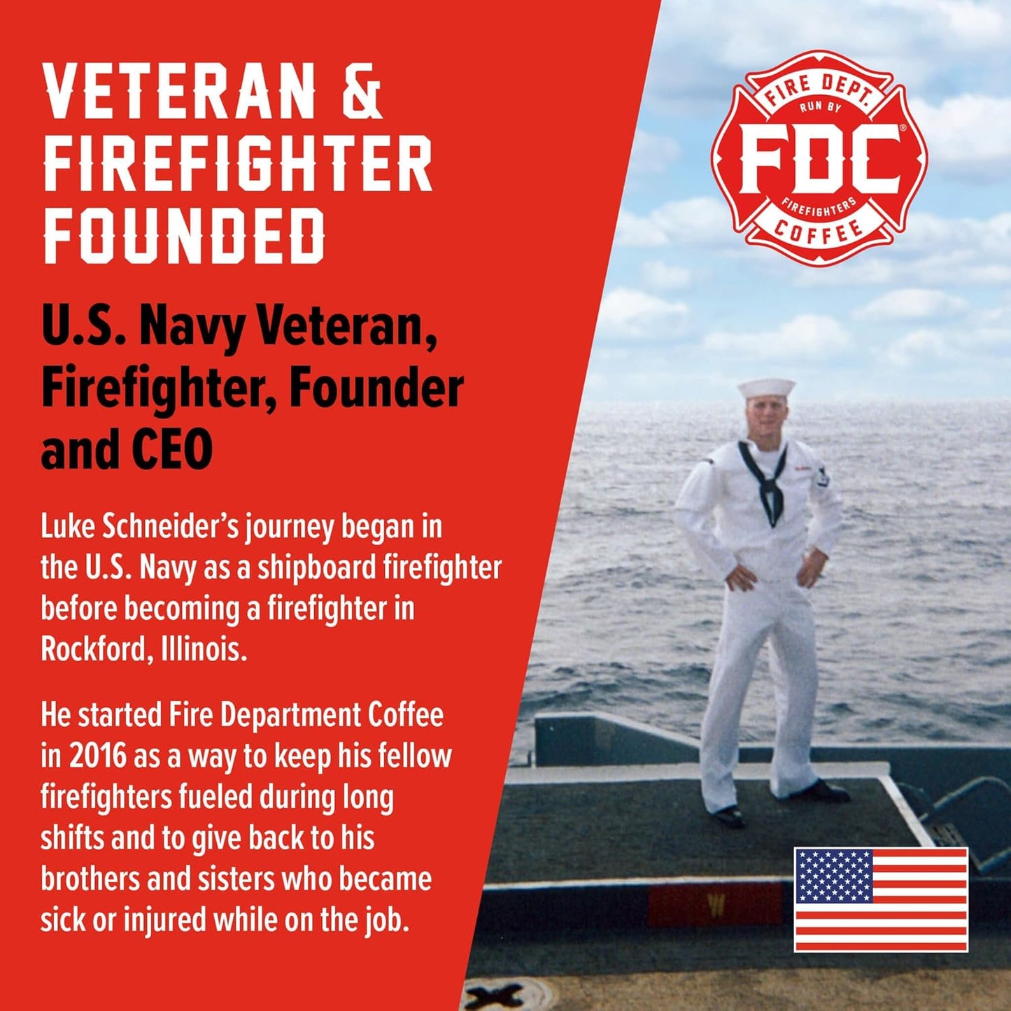 Fire Department Coffee - Vanilla Bourbon Coffee - Gives Back to Firefighters - Vanilla Bean Bourbon Infused - Ground Medium Roast - Non-Alcoholic - Roasted in the USA - Veteran Owned - 12 oz