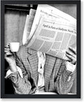 Poster Master Woman Reading Newspaper by PosterMaster