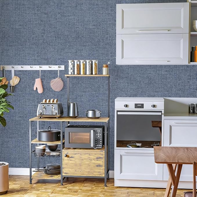 Grasscloth Peel and Stick Wallpaper Denim Blue Contact Paper 15.7inch x - Image 8