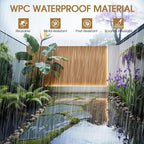 WPC Slat Wall Panels 8 Pack 96" x 8.2", Waterproof Fluted Wall Paneling - Image 3