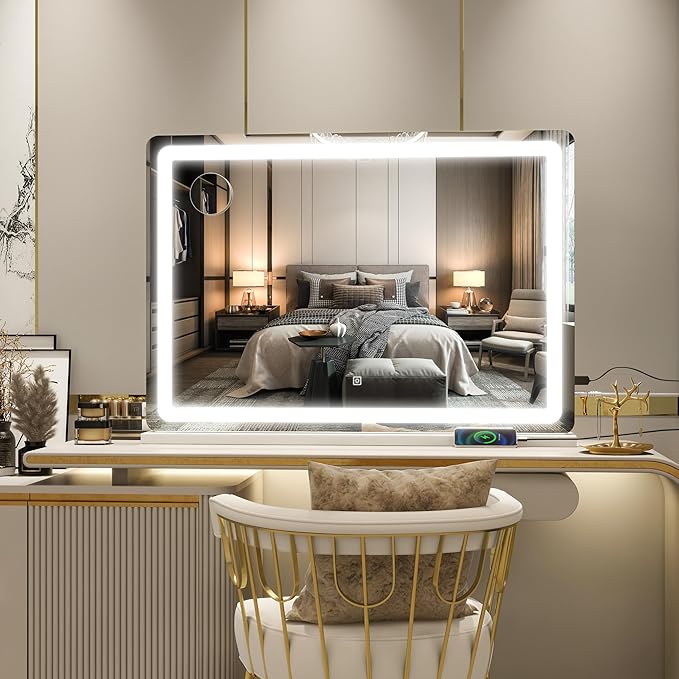 ROLOVE Vanity Mirror with Lights, LED Makeup Mirror, Touch Screen Control - Image 2