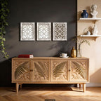 Set of 2 13x17 Inch Rectangular Shatterproof Decorative Wall Mirrors, Boho - Image 5