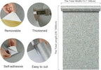 CHIHUT Peel and Stick Silver Holographic Glitter Wallpaper - Image 2