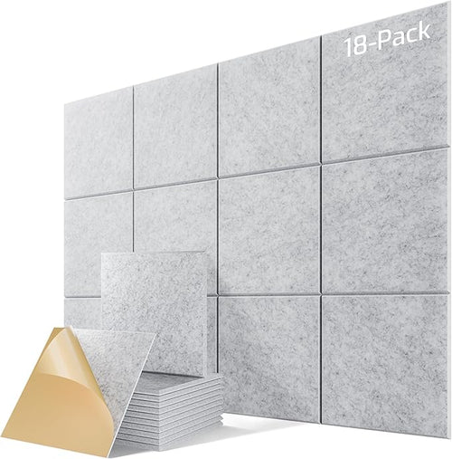 18 Pack Acoustic Panels for Walls, Sound Absorbing Foam Panels for Home & by Lebenforce