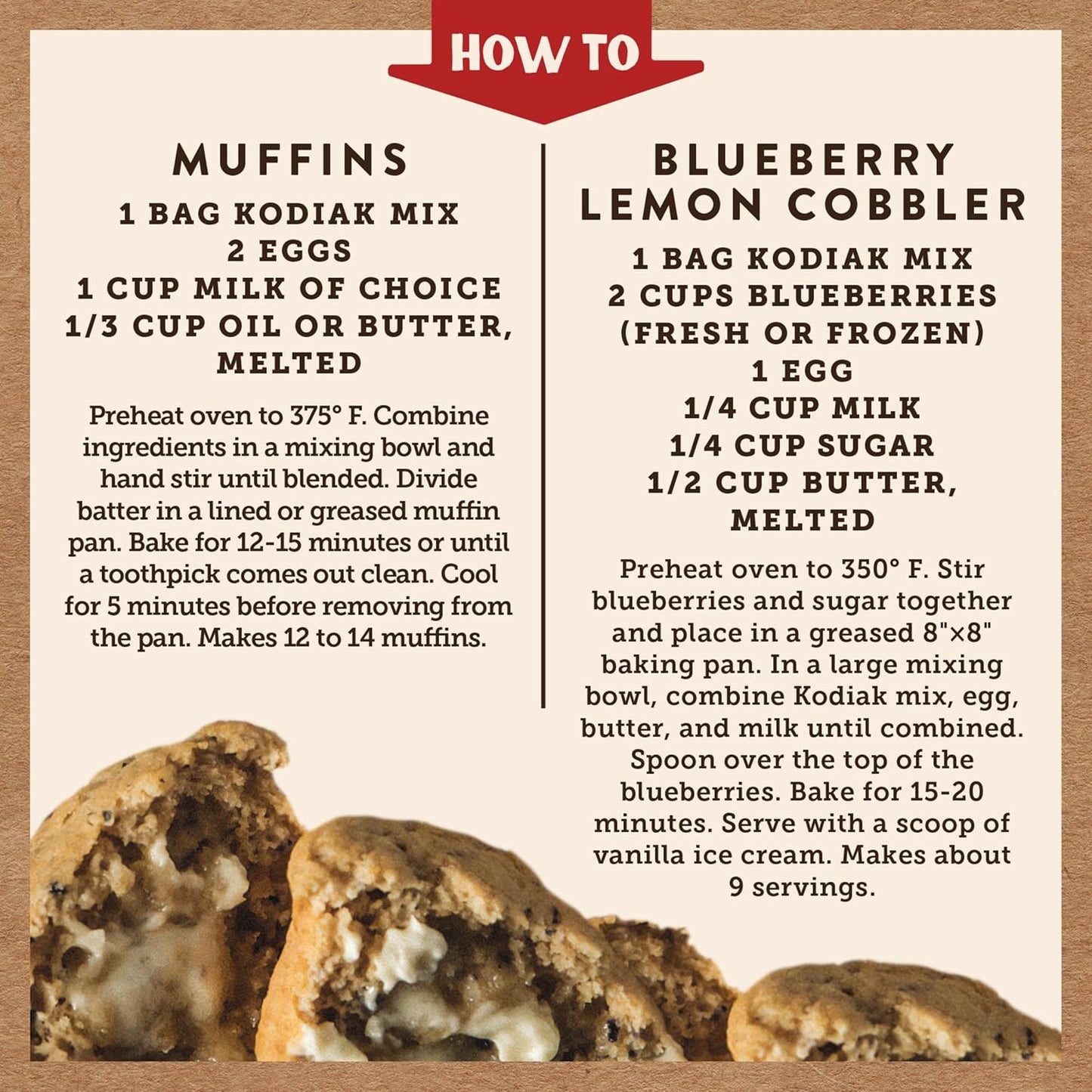 Kodiak Cakes Power Bake, Protein Muffin Mix, Blueberry Lemon, 14 Ounce (Pack of 6)