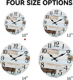 KECYET Wall Clock Battery Operated 10 Inch Silent Non-Ticking Coastal Country - Image 2