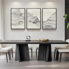 Large Framed Black and Beige Neutral Abstract Wall Art - Image 7