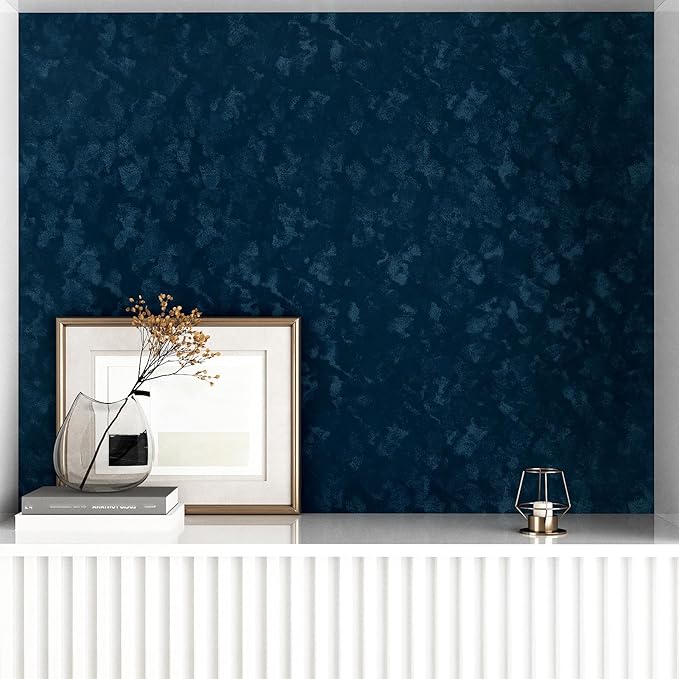 Wallercity Blue Velvet Wallpaper Textured Vitnage Peel and Stick Wallpaper - Image 7