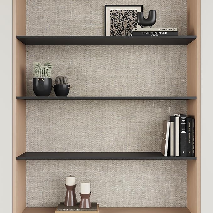 VEELIKE Beige Grasscloth Peel and Stick Wallpaper Textured Neutral Grasscloth - Image 7