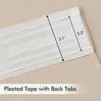 MIULEE Cream Beige Back Tab Light Blocking Curtains 54 Inches Long 2 Panels Set - Image 4