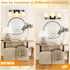 3-Lights Black Vanity Lights for Bathroom - Image 4