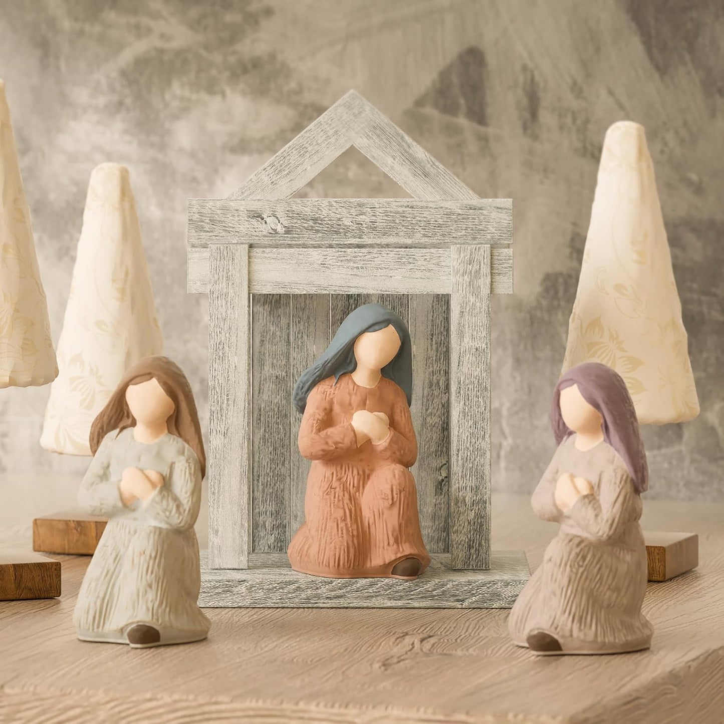 Angel Nativity Scene Molds - Jesus, Maria, Angel & Nativity Designs - Resin Casting & Silicone Molds for Candle Making & Home Decor Wave Candle Mold