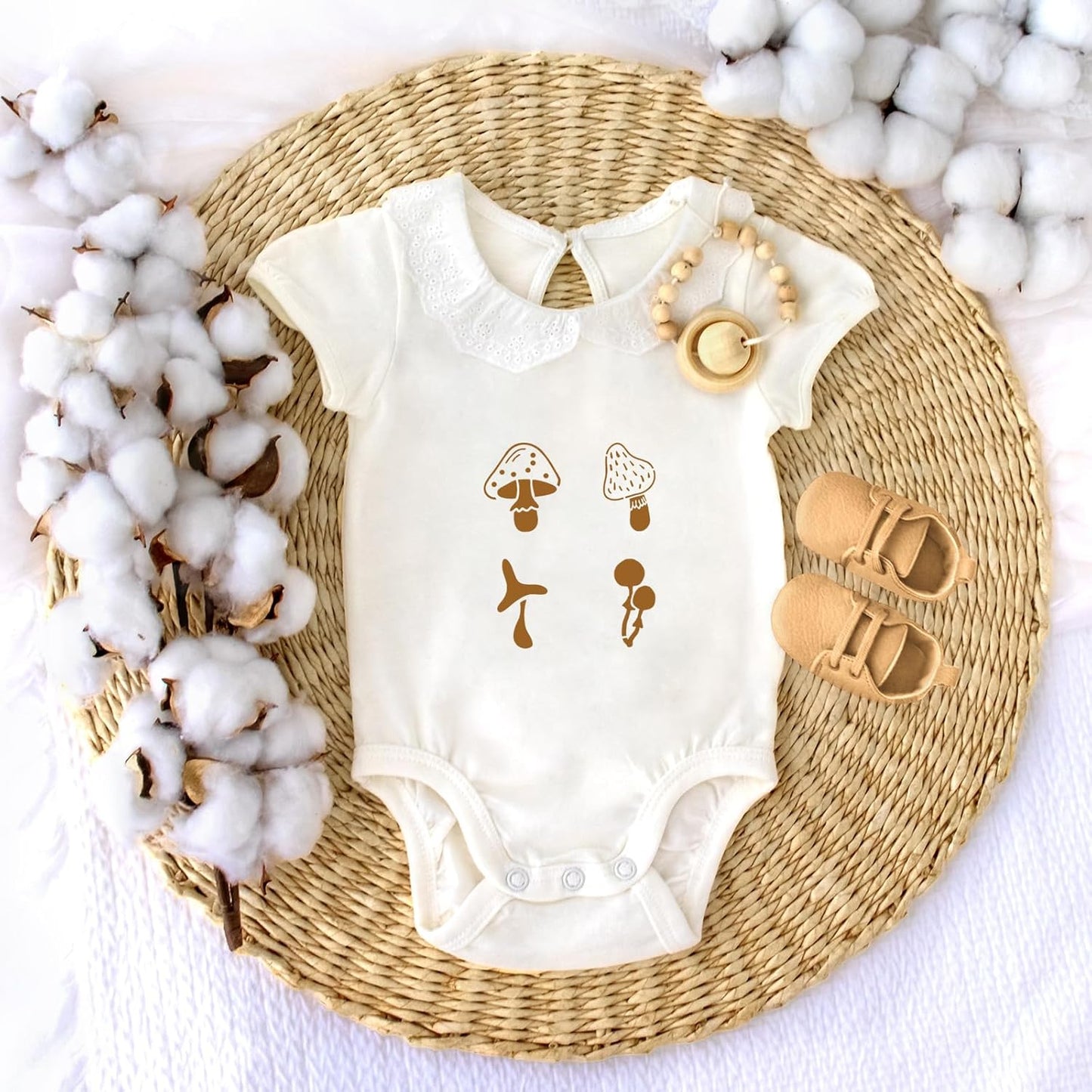 Fainne 100 Pcs Stencils for Painting on Wood Reusable Stencil Crafts Drawing Templates Holiday Wall Paper for DIY Scrapbook Home 2 x 2 Inch(Mushroom)