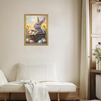 Easter Bunny Wall Art, Cute Rabbit Canvas Wall Decor Painting, Easter Eggs - Image 5
