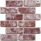 3D Faux Brick Wall Panels Peel and Stick, Small Brick-Look Textured Wall Sticker by SMOOSTIKCDECOR