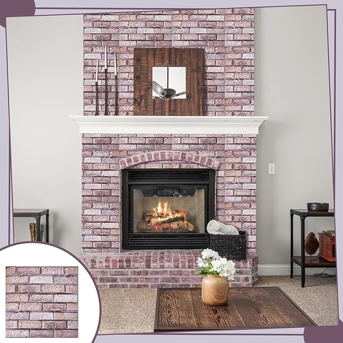 12PCS 3D Wall Panels Peel and Stick Foam Faux Brick Wall Panels, Self-Adhesive - Image 5