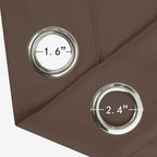 LEMOMO Chocolate Brown Blackout Curtains 38 x 54 Inch Length/Set of 2 Curtain - Image 6